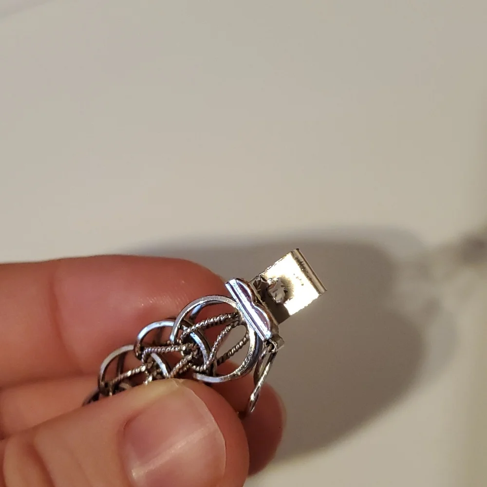 💚 Vintage Fancy silver bracelet - Picture 8 of 10